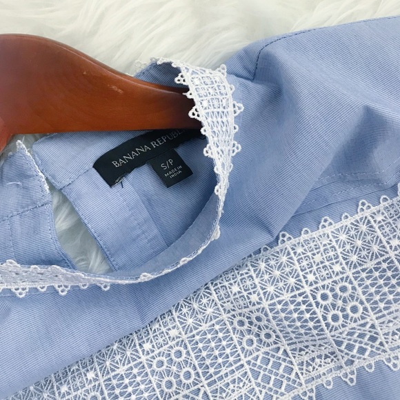 🍋Sale! 2for20🍋Banana Republic Blue Blouse-S - Picture 3 of 5